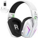 WESEARY Wireless Gaming Headset for Xbox Series X|S, Xbox One, PS5, PS4, PC, Mac, Switch, 2.4GHz + Bluetooth OverEar Gaming Headphones with ENC Mic, 3D Stereo, LED Lights for Xbox One Accessory Kits