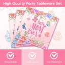 48Pack Mother's Day Decorations Party Supplies include 24 Plates, 24 Napkins for the Mother's Day Party Decorations