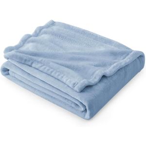 Bedsure Fleece Throw Blanket for Couch Light Blue - Lightweight Plush Fuzzy Cozy Soft Blankets and Throws for Sofa, 50x60 inches (Throw (50" x 60"))
