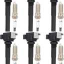 ECCPP UF826 6 ignition coils with 6 iridium Spark Plugs for ford Expedition 2018-2020 for F-150 2017-2011 GT 2017-2020 Navigator 2018-2020 V6 3.5L HL3Z-12029-A E1326 UF826