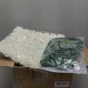 Zeyune 200 Pcs Artificial Rose Flowers Foam Fake Rose Bulk Faux Flower with 100 pcs Stem for DIY Wedding Bouquet Centerpieces Floral Arrangement Bridal Shower Party(White)