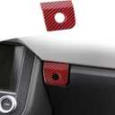for Mustang Glove Box Handle Trim Cover Fit for Ford Mustang 2015-2023 Red Carbon Fiber Interior Accessories 1pc