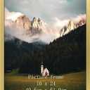 Giftgarden 16x24 Picture Frame Gold, Textured Metal Poster Frame 24x16 for Wall Display, Single