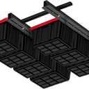 Ultrawall Overhead Garage Storage Racks, Adjustable Garage Ceiling Storage Rack, Heavy Duty Garage Organizer Hanging Storage Rack for Most Storage Bins/Totes/Container, 48" x 48"