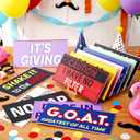 Beeveer 24 Designs Fun Photo Booth Props Fun Photo Booth Sign Decorations for Photoshoot PVC Double Sided 11x5.5 Inch DIY Waterproof Selfie Signs for Wedding Birthday Graduation Hawaiian All Party