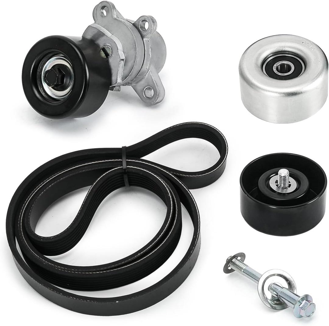 90K-39155 Serpentine Drive Belt Tensioner w/Pulley Kit Compatible with Nissan Altima 3.5 2007-2012 Maxima 2009-2015 Murano 2009-2014 Replace 39155 36356 36357 K070669