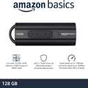 Amazon Basics 128 GB Ultra Fast USB 3.1 Flash Drive, Retractable, High-Speed Data Transfer Storage Device, Black