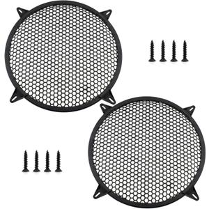 UBANU 12 Inch Speaker Grill Cover, 2 Pack ABS Mesh 12" Round Subwoofer Speaker Grills with Mounting Screws
