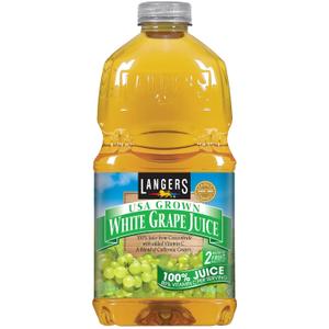 Langers Juice, White Grape with Vitamin C, 64 Fl Oz (Pack of 8) Best Before May 25, 2026