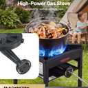 VEVOR Single Burner Outdoor Propane Gas Stove, 200,000 BTU Propane LPG Gas Camping Stove, Heavy Duty Carbon Steel Outdoor Cooker, with Shield & 20 PSI Regulator, for BBQ Camp Home Patio Seafood Boil
