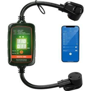 RV Surge Protector 30 amp, 2026 Upgraded 8500J Surge Protection RV Circuit Analyzer 30 amp RV Surge Protector with Waterproof Cover, RV Adapter Plug for Camper (P2S-WiFi -30 Amp)