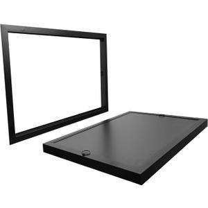 Crawl Space Access Door, Exterior 29.5" x 21.7", Opening 27.0" x 19.1", Powder-Coated Aluminum, Sturdy Panel, Rust Resistant, Heat-Resistant, Pull Ring, Easy Access