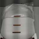 NestOrganix Makeup Organizer Skincare Organizers - Cosmetic Display Cases with Transparent Cover, SkinCare Organizers for Bathroom Countertop, Bedroom Vanity Desk, Lipstick Organizer, White