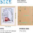 Egofine 16x20 Poster Frame Set of 2 Solid Wood Frame with Plexiglass Matted for 11x14/12x16 for Wall Mounting Hanging Picture Frame Vertically or Horizontally, Natural Wood