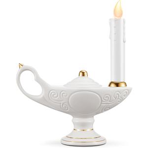 Teenyyou 1 Pc Nurse Graduation Lamp Nursing Lamp for Pinning Ceremony Battery Powered Nightingale Lamps Nurse Week Gift LED Candle (Batteries Not Included) (Gold Trim,Small)