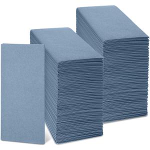 Jeyiour 150 Pcs Dusty Blue Dinner Napkins Boho Disposable Guest Towels 16 x 16 Inch Paper Hand Towels for Bathroom Decorative Wedding Napkins for Bridal Baby Shower Kitchen Party Event
