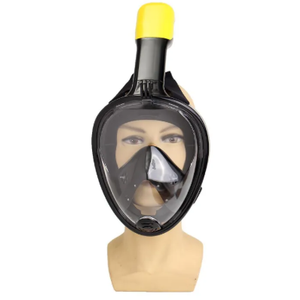 Snorkel Master Black Full Face Snorkel Mask with GoPro Attachment, L/XL