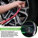 Spurtar 10-120 PSI Heavy Duty Tire Pressure Gauge with Inflator Air Chuck with Pressure Gauge with 4 Way Tool and Valve Cores Air Compressor Attachments Tire Inflator Nozzle for Car Automotive Truck