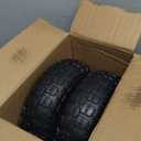 4.10/3.50-4 Pneumatic Tire, 10" Tire and Wheel, 2 Pack, with 2.2" Offset Hub, 5/8" Axle Bore Hole, Sealed Bearings, for Hand Truck Trolley Dolly Cart