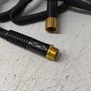TITAN Garden Hose | Flexible, Lightweight, Kink-Free & Durable Hybrid Water Hose with Heavy Duty Brass Connectors & High-Pressure Jet Nozzle (50FT x 5/8) (Black)