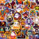 100PCS Halloween Stickers - Cute Vinyl Halloween Stickers Waterproof Spooky Stickers for Trick or Treat, Halloween Party Favors, Pumpkin Ghost Witch Decorations for Water Bottles Laptop