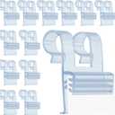 Thyle 100 Pcs Wire Shelf Label Holders Reusable Plastic Tags Holders for Basket for Pantry Retail Store Market Shelf UPC Tags Price Display with Easy Clip Design with Tight Snap Lock Closure
