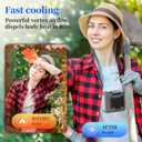 2 x Portable Waist Clip on Fan, 10000mAh Belt Personal Fan Rechargeable With Flashlight Power Bank for Night Fishing, Camping - 5 Speed Wind Adjustment for Outdoor Workers, Sports Lovers -GrayBlack