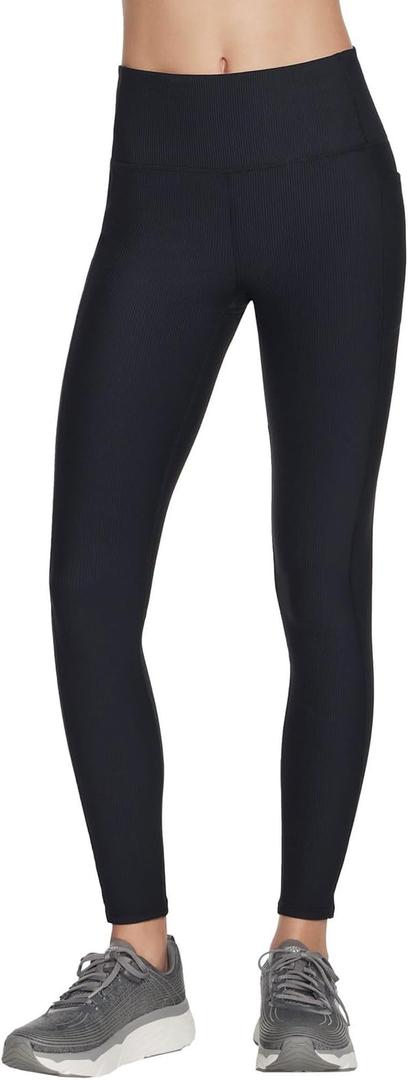 Skechers Women's Go Walk Rib Full Length High Waisted Legging L
