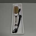 Crimper Hair Iron, Ceramic Hair Crimper Hair Waver 3 Barrel Curling Iron 0.6 inch / 16mm Perm Instant Curls,Hair Crimper and Wavers, Valentines Mothers Day Gifts for Women (Champagne)