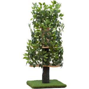 On2 Pets Cat Tree with Leaves Made in USA, Cat House & Cat Activity Tree, Multi-Level Cat Condo for Indoor Cats