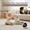 AEZ Pet Camera 1080P HD Lens Cat/Dog Camera Robot,Indoor Movable with Auto-Recharge, 2-Way Audio,Blinky Bot with Night Vision,Smart App Control for Cats/Dogs/Baby/Elderly (SD/Cloud Storage)