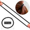 2 x 120 PCS(4mm) Black Elastics Hair Ties for All Hair Types, Pain-Free Hair Accessories for Women & Men,No Damage Hair Ponytail Holders Perfect for Long Lasting Braids, Ponytails and More