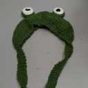 Frog Headband Hat Cute Crochet Knitted Headband Outdoors Big Eye Frog Cap Earflap Ear Protective