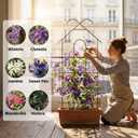 ARIFARO 40" Metal Garden Trellis for Climbing Plants, 4 Pack Large Plant Trellis for Potted Plants, Indoor Outdoor Black Garden Trellis for Vines, Cucumbers, Flowers, 16.5" Wide