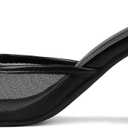 Mattiventon Black Chunky Heels for Women Mesh Heeled Sandals, 7.5