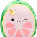 Squishmallows Original 16-Inch Lena Pink Guava Fruit with Flower - Official Jazwares Large Plush