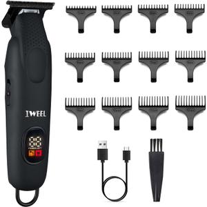 IWEEL Beard Trimmer for Men Professional Hair Trimmer for Men Hair Clippers Eletric Razor Shavers Zero Gapped T Blade Edgers Liners Cordless Rechargeable Mustache Grooming Kit for Body