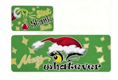 Jenteuo Christmas Kitchen Floor Rugs Kitchen Mat Set of 2 Green (green30)