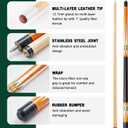 Liliful Pool Table Accessories Billiards Accessories Billiard Pool Balls with Triangle and Diamond Ball Holder Cue Chalks Pool Cue Tip Pool Sticks Pool Table Brush Set (Classic Style)