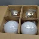 Zubebe 4 Pcs Extra Large Christmas Ball Ornaments 8'' (200 Mm) Giant Oversized Commercial Grade Plastic Balls Xmas Hanging for Outdoor Indoor Holiday Decor(Black, White, Gold, Silver)