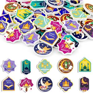 60 Pcs Ramadan and Eid Gifts Erasers Bulk, Eid Mubarak Gift Erasers for Boys and Girls, Ramadan Islamic Gifts for Eid Party Favors Supplies Classroom Activities Rewards Goodie Bag Stuffers