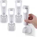 Enhon 3 Pack 4 in 1 LED Emergency Lights for Home Power Failure, Rechargeable Plug in Flashlight Motion Sensor Night Light, Automatic Turn On Power Outage Light for Home Hurricane Supplies (White)
