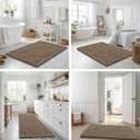 Smiry Bathroom Rugs Mat 36x24, Extra Soft Absorbent Chenille Bath Rugs, Non Slip Rubber Backing Machine Washable Quick Dry Bath Mats for Bathroom Floor, Tub, Shower, Home Decor Accessories, Camel
