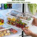 Large Snackle Box Container, Picnic Basket with Lid and Handle, 8 Big Compartment Clear Organizer Divided Serving Tray for Biscuit, Fruits, Charcuterie - Perfect for Travel, Picnic, Beach & Party