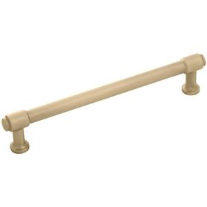 Hickory Hardware 1 Pack Solid Core Kitchen Cabinet Pulls, Luxury Cabinet Handles, Hardware for Doors & Dresser Drawers, 6-5/16 Inch (160mm) Hole Center, Champagne Bronze, Piper Collection