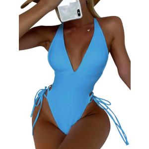 SKAYS One Piece Swimsuit Women,Bathing Suit for Women,One Piece Swimsuit Women Tummy Control,Womens One Piece Swimsuits (Large, Blue)