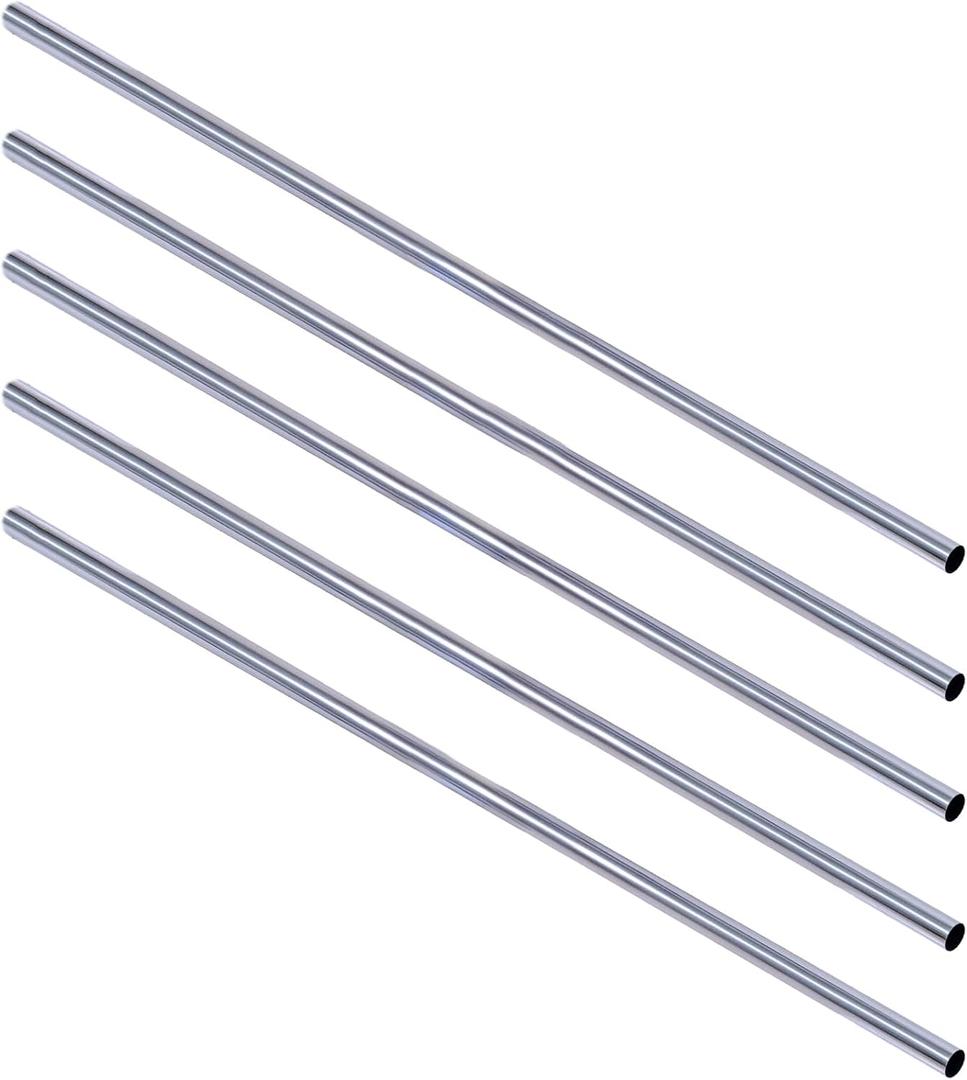 Design House 559138 60-inch Classic Steel Shower Rod 5-Pack Polished Chrome