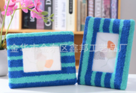 Frame for Family Photos Drawings Posters, Watercolor-style Fluffy Decorative Picture Frame with Stand and Real Glass for Home Living Room Bedroom Decor (Colorful)
, Pack of 2