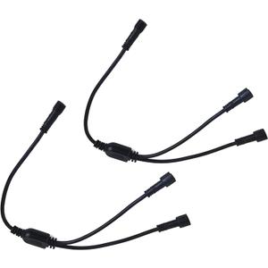 Current Division Cord, with Waterproof Male and Female Connector, Copper Core Wire, Lighting Accessories Fittings for LED InGround/Step Stair/Underwater Swimming Pool Lights, 2 Pack