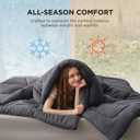 Bedsure Comforter Duvet Insert - Quilted Comforters King Size, All Season Duvet, GentleSoft Down Alternative Bedding, with 8 Tabs, Gifts for Women/Men, Grey, King 90 x 102 Inches